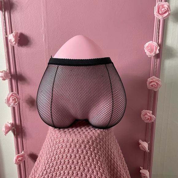 💄 NEW - black bow mesh fishnet pantyhose - collants stocking tights l… - Picture 3 of 3